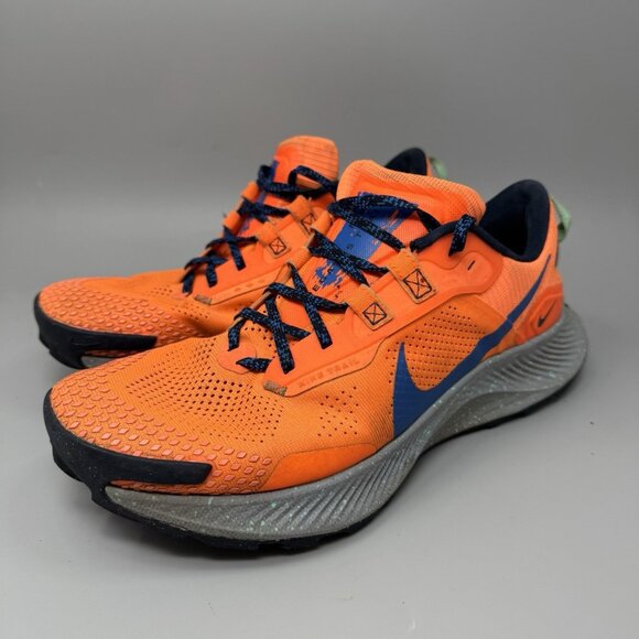 Nike Pegasus Trail 3 Running Shoes DA8697-800 Total Orange Blue Mens Sz 10.5 - Picture 3 of 10